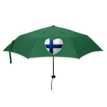 Herz (Finlande / Suomi) - Parapluie standard - vert bouteille - Devant