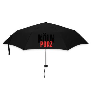 Porz schwarz rot - Regenschirm (klein) - Schwarz - Vorne
