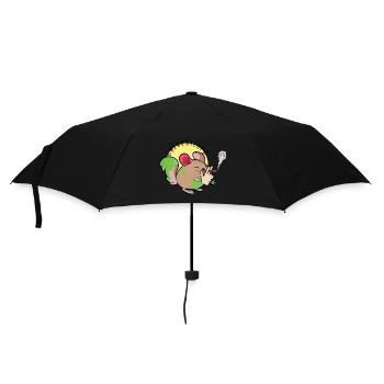 Chinchiller Chinchilla Weed Smoking Smoking - Umbrella (small) - black - Front