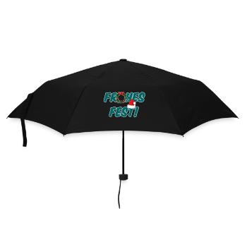 Frohes Fest Weihnachten Christmas Geschenk - Regenschirm (klein) - Schwarz - Vorne