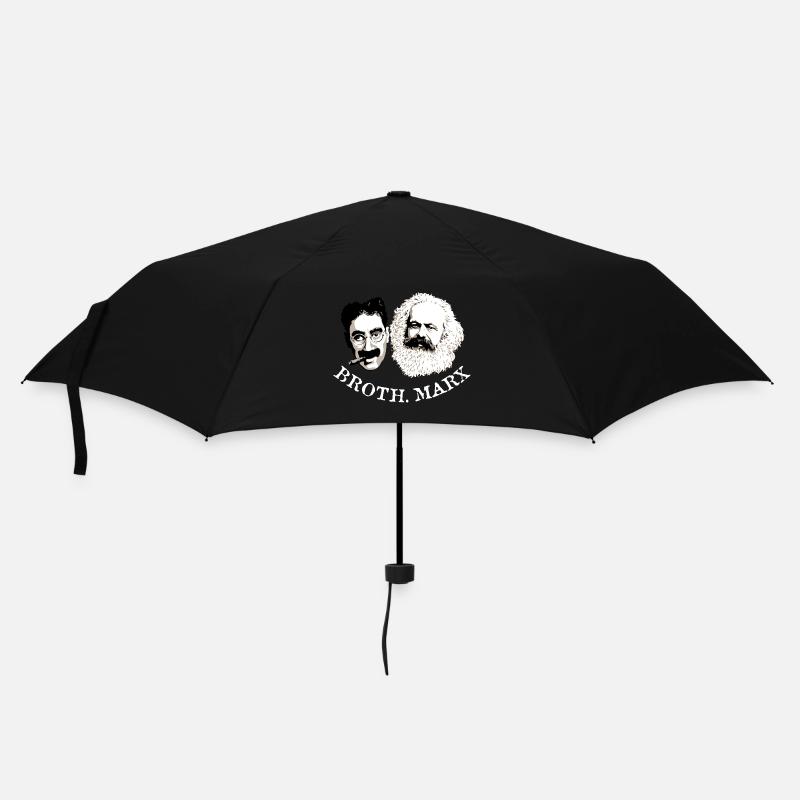 Frères Marx - typo blanche - Parapluie standard - noir