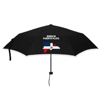 Dominikanische Republik - Regenschirm (klein) - Schwarz - Vorne