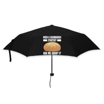 Sauerteig Bäcker | Brotbäcker Brot Backen Geschenk - Regenschirm (klein) - Schwarz - Vorne