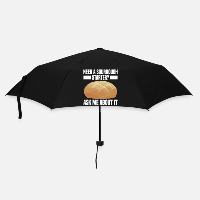 Sauerteig Bäcker | Brotbäcker Brot Backen Geschenk - Regenschirm (klein) - Schwarz
