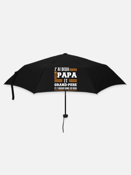 J'ai deux titres papa et papy cadeau fête des père - Parapluie standard - noir