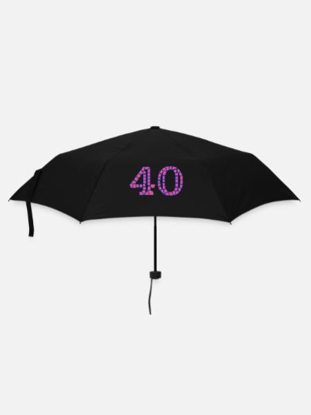 ANNIVERSAIRE. HAPPY BIRTHDAY. JOYEUX ANNIVERSAIRE. - Parapluie standard - noir