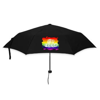 Stop AfD contre la droite, la démocratie, la diversité, la gauche - Parapluie standard - noir - Devant