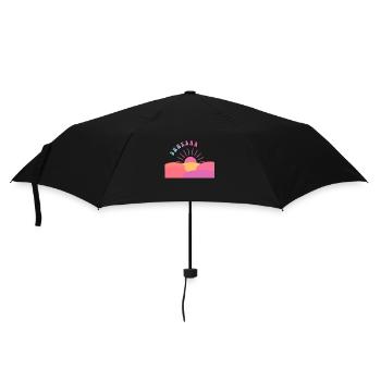 Dankbarkeit ist heilend - Geschenkidee - Geschenk - Regenschirm (klein) - Schwarz - Vorne