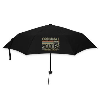 Original 2018 Jahrgang Retro Geburtstag Vintage - Regenschirm (klein) - Schwarz - Vorne