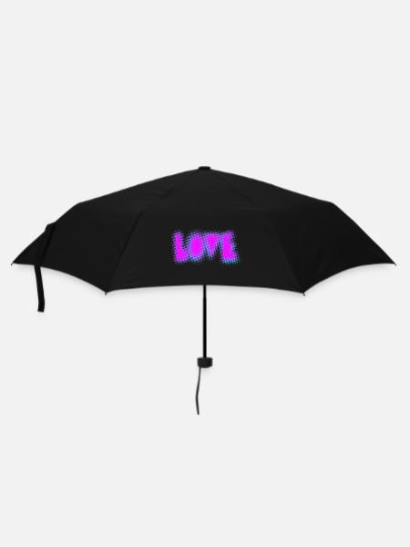 Love Shirt - Regenschirm (klein) - Schwarz