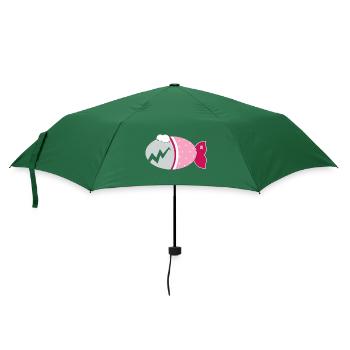 Cuddly fish zombie fish girls for girls - Umbrella (small) - bottlegreen - Front