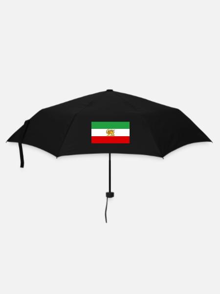 Lion and Sun Iran Flag - Umbrella (small) - black