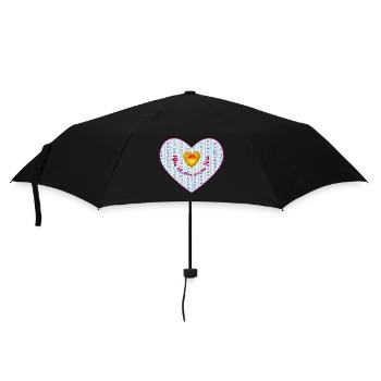 Mein ist dein ganzes Herz - Regenschirm (klein) - Schwarz - Vorne