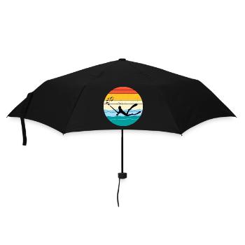 Speerfischen Speerfischen Vintage Retro - Regenschirm (klein) - Schwarz - Vorne