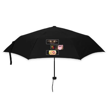 DIE NEUGIER - Regenschirm (klein) - Schwarz - Vorne