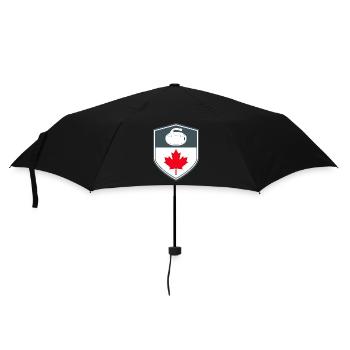 Équipe canadienne de curling Sports de glace d’hiver Canada Drapeau - Parapluie standard - noir - Devant
