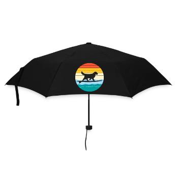 Golden retriever Maman Chien Surf Rétro Vintage - Parapluie standard - noir - Devant