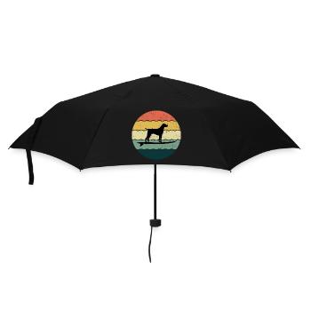 Deutsch Kurzhaar Vorstehhund Surfen Meer Wellen - Regenschirm (klein) - Schwarz - Vorne