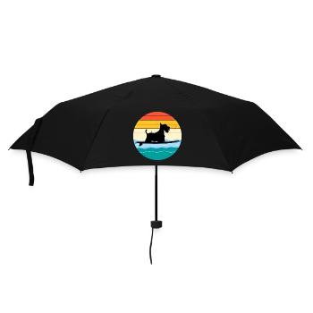 Scottish Terrier Dog Surfing Surfer Sea Waves - Parapluie standard - noir - Devant