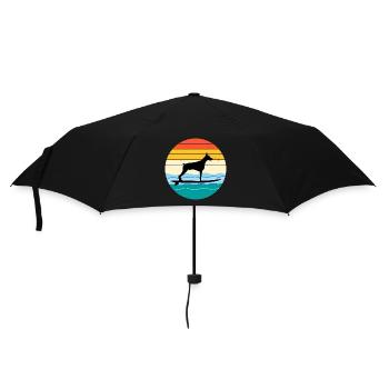 Dobermann Propriétaire Chien Surf Sea Vagues - Parapluie standard - noir - Devant