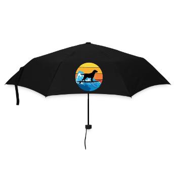 Labrador Retriever Dog Surfing Vintage Retro Sea - Parapluie standard - noir - Devant