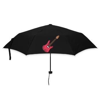 Red Guitar - Regenschirm (klein) - Schwarz - Vorne