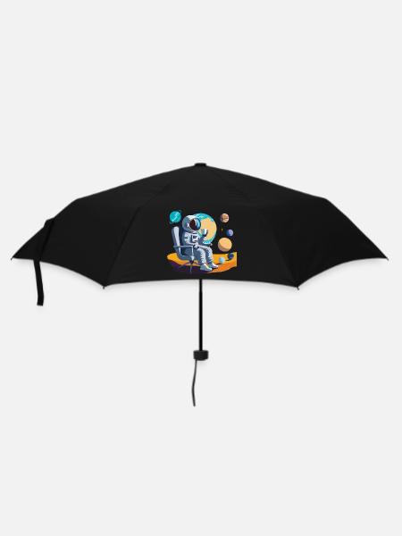 Interstellare Kaffeepause - Regenschirm (klein) - Schwarz