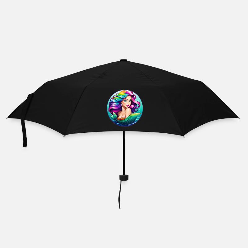 The Mermaid - Regenschirm (klein) - Schwarz