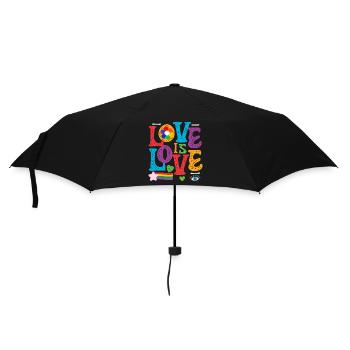 LOVE is Love LGBTQ Rainbow Pride - Umbrella (small) - black - Front