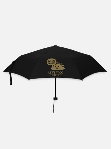 Where salsa? Let's taco 'bout it - Umbrella (small) - black