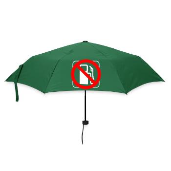 Stopp Benzin-Dieselpreise Verbotsgrafik - Regenschirm (klein) - Flaschengrün - Vorne