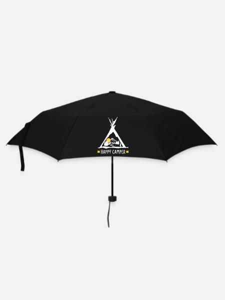 Camper heureux camping meilleur cadeau tente tente - Parapluie standard - noir