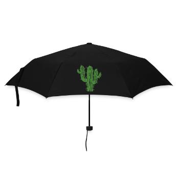 Kaktus - Regenschirm (klein) - Schwarz - Vorne