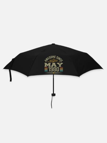 Vintage Mai 1980 Mai 1980 né en Mai 1980 Original - Parapluie standard - noir
