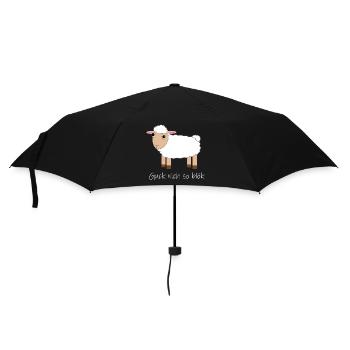 "Guck nich so blök" Glubschaugen Schaf - Regenschirm (klein) - Schwarz - Vorne