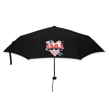 Geburtstag 40 Jahre verehrt Geburtsjahr 1983 - Regenschirm (klein) - Schwarz - Vorne