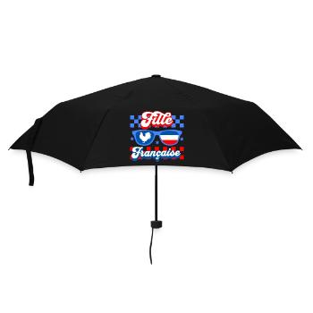 Französische Frau Stolz darauf, Französin zu sein - Regenschirm (klein) - Schwarz - Vorne