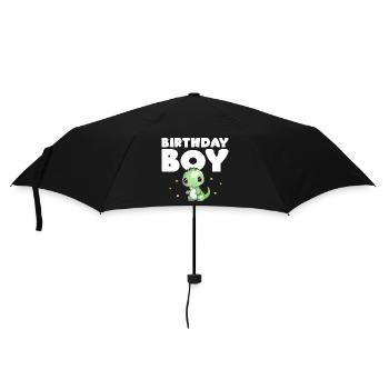 Birthday Boy Dinosaur Party Child - Umbrella (small) - black - Front