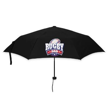 Father rugby player gift daddy rugby supporter - Umbrella (small) - black - Front