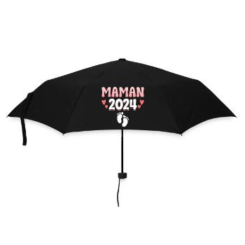 Femme Grossesse Annonce Enfant Future Maman 2024 - Parapluie standard - noir - Devant