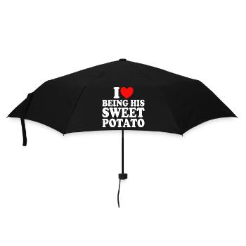 J'aime Être Sa Patate Douce Couple Thanksgiving - Parapluie standard - noir - Devant