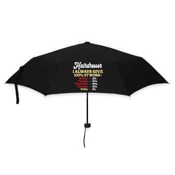 100% Working Funny Hairdresser Quote - Umbrella (small) - black - Front