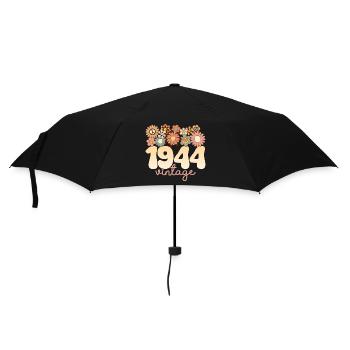Vintage Frau Jahr 1944 80 Jahre Jubiläum - Regenschirm (klein) - Schwarz - Vorne