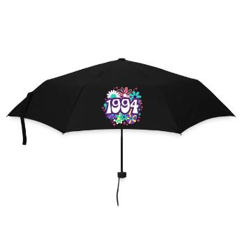 Retro Groovy Jahr 1994 Frau 30 Jahre Jubiläum - Regenschirm (klein) - Schwarz - Vorne