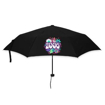 Rétro Groovy Année 2006 Femme 18 Ans Anniversaire - Parapluie standard - noir - Devant