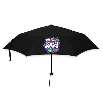 Retro Groovy Jahr 1964 Frau 60 Jahre Jubiläum - Regenschirm (klein) - Schwarz - Vorne