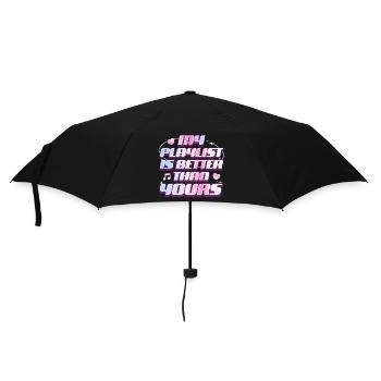 Playlist better than yours DJ musician - Umbrella (small) - black - Front