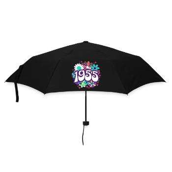 Retro Groovy Jahr 1955 Frauen 70 Jahre Jubiläum - Regenschirm (klein) - Schwarz - Vorne