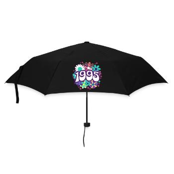 Retro Groovy Year 1995 Women 30 Years Birthday - Umbrella (small) - black - Front