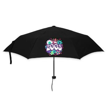 Retro Groovy Year 2005 Women 20 Year Anniversary - Umbrella (small) - black - Front